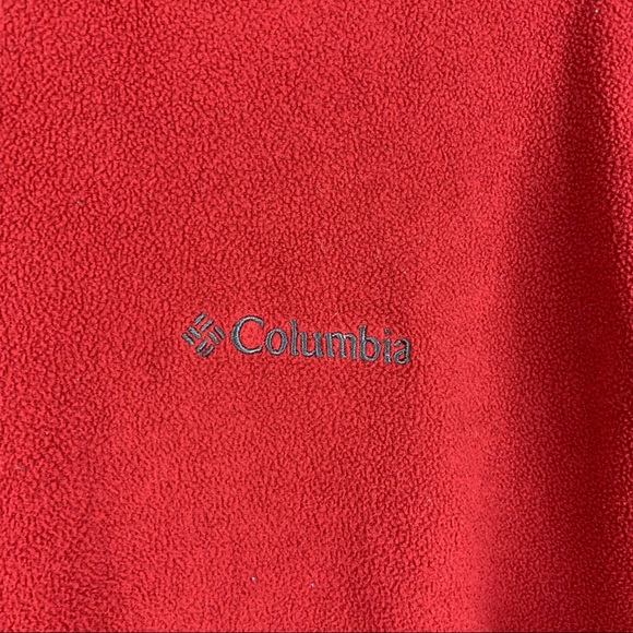 Columbia Fleece Half-Zip in Red & Black - Picture 2 of 7